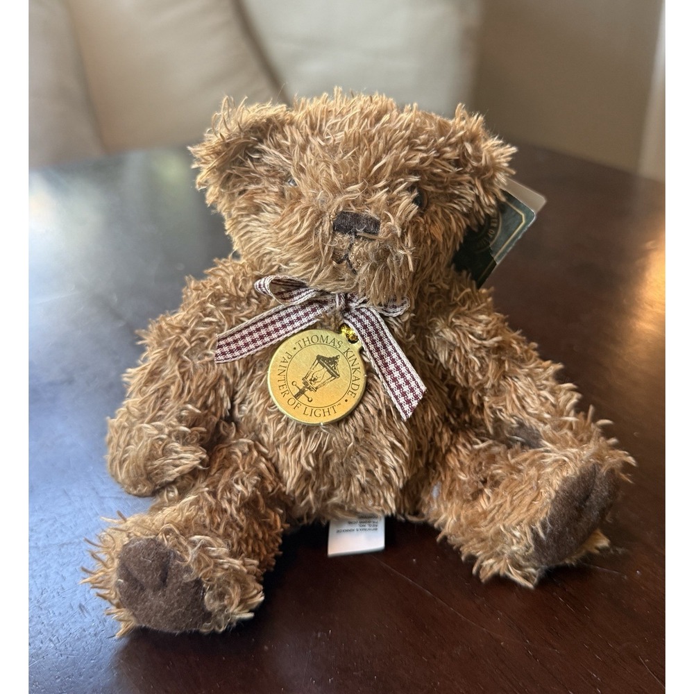 Vintage Thomas Kinkade Painter of Light Teddy Bear Plush Stuffed Animal 12" Tags